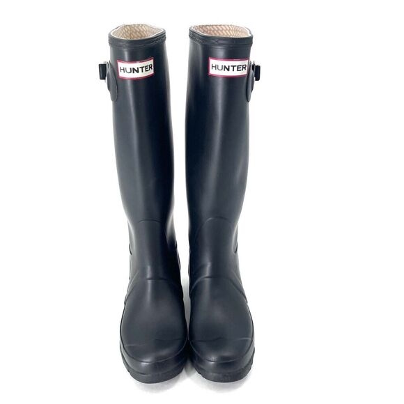 HUNTER Original Black Rubber Tall Rain Boots - Picture 3 of 7